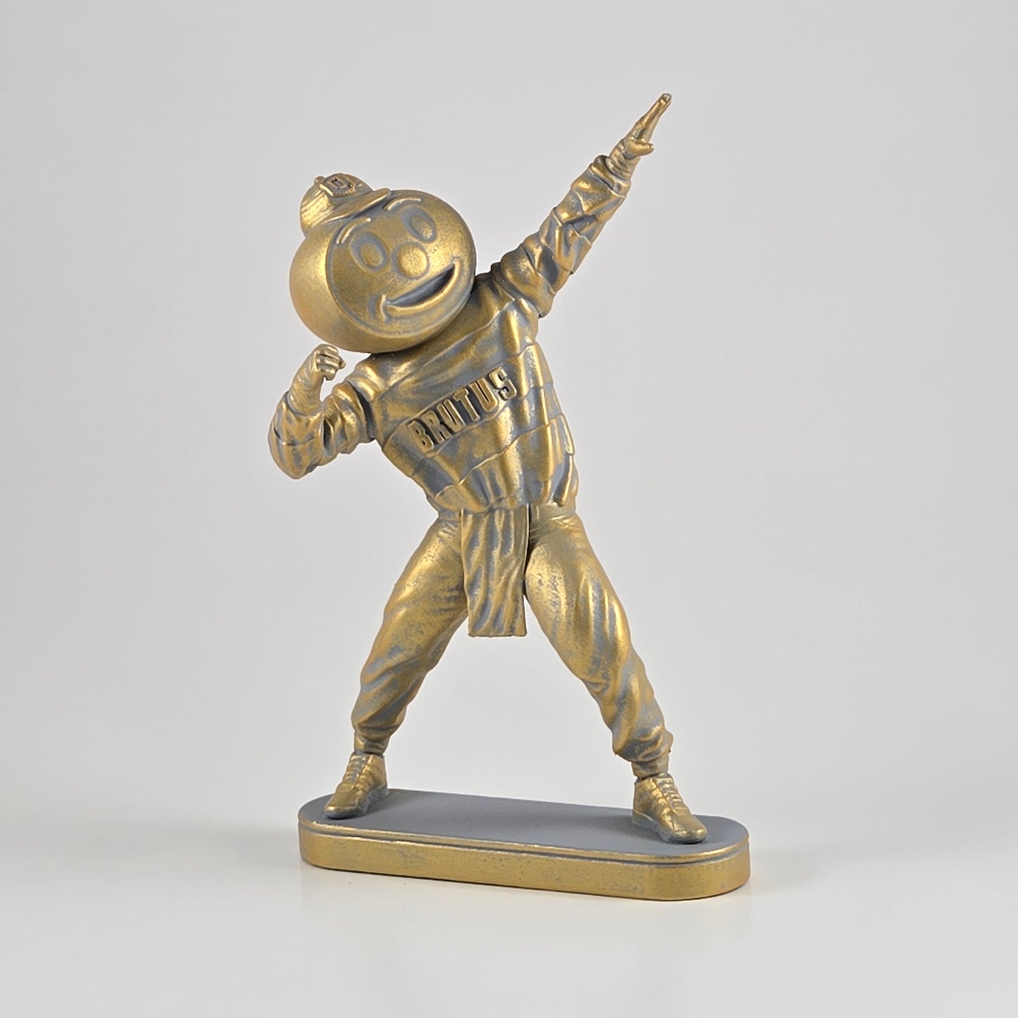 Collectible 6" Golden Brutus the Buckeye Ohio State Mascot Lightning Pose Figurine