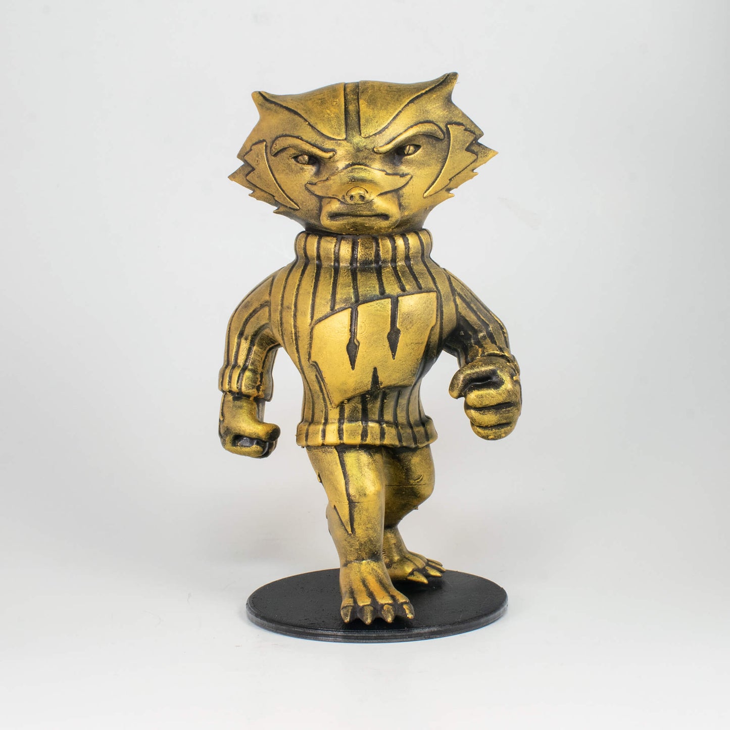 Collectible Bucky Badger University of Wisconsin–Madison Mascot in golden finish