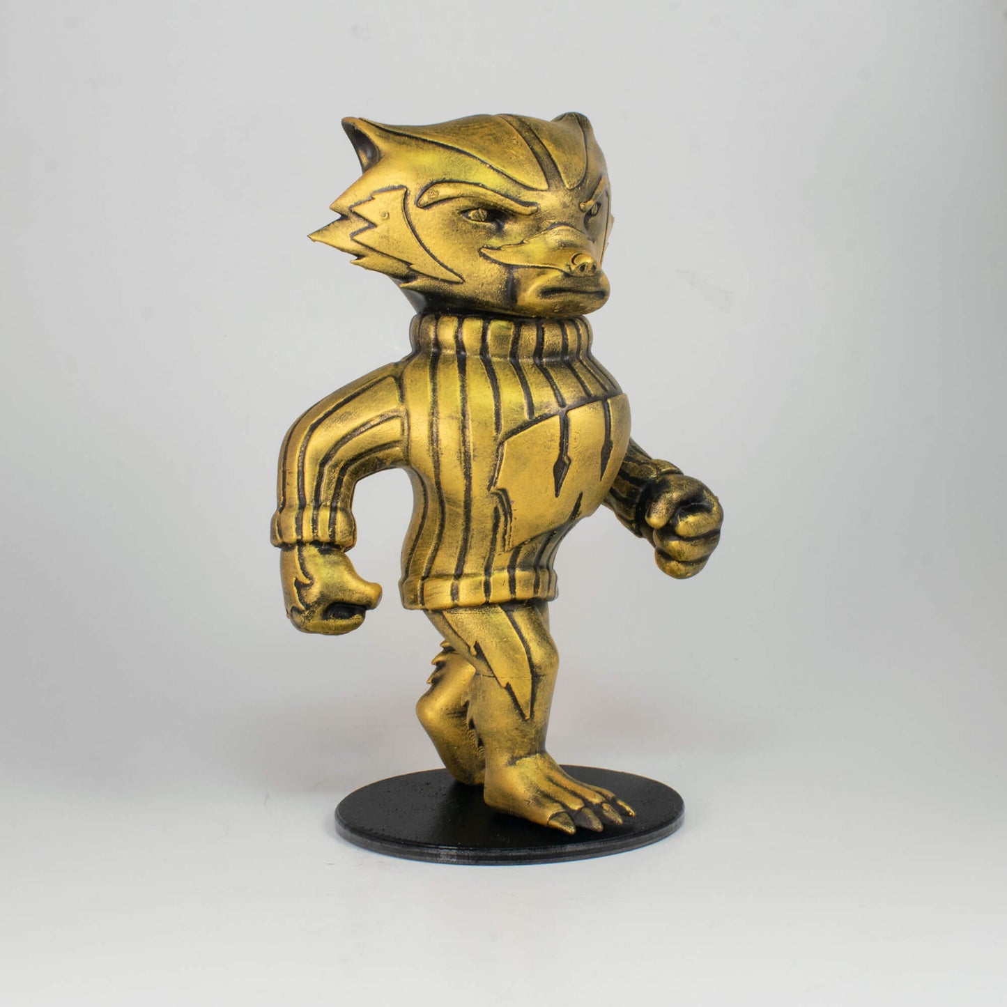 Collectible Bucky Badger University of Wisconsin–Madison Mascot in golden finish