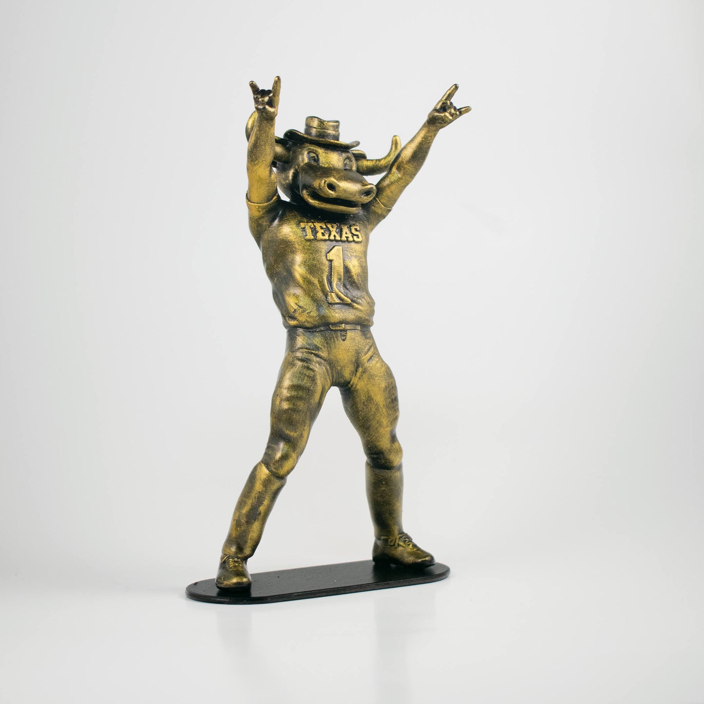 Collectible Golden figurine of Bevo Hook’em University of Texas Longhorns Mascot