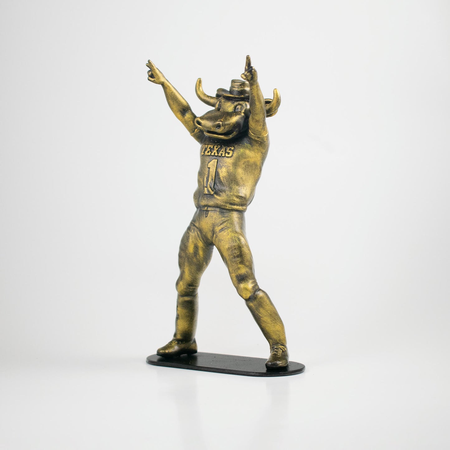 Collectible Golden figurine of Bevo Hook’em University of Texas Longhorns Mascot