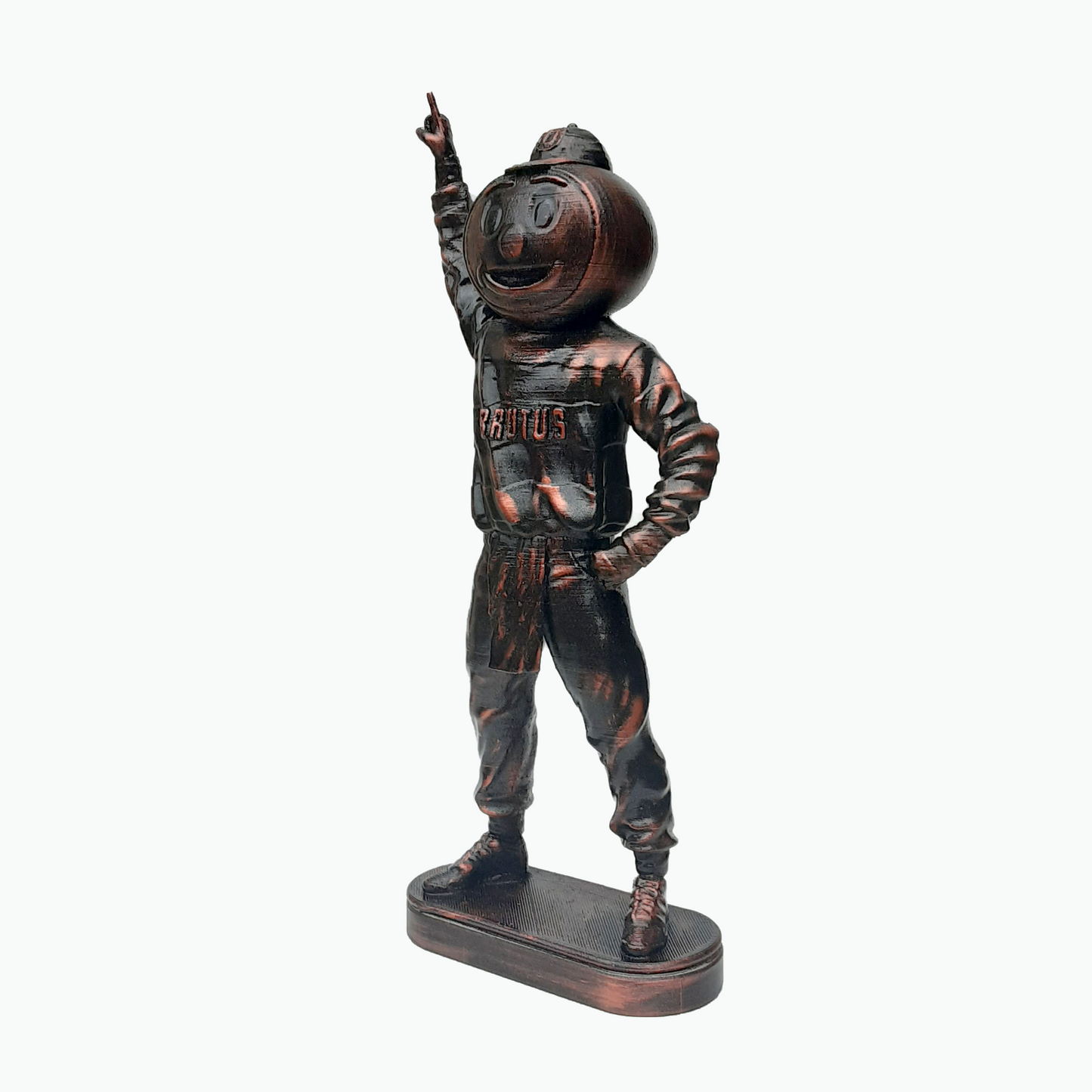 Collectible 10" Brutus the Buckeye Ohio State University Mascot in bronze finish