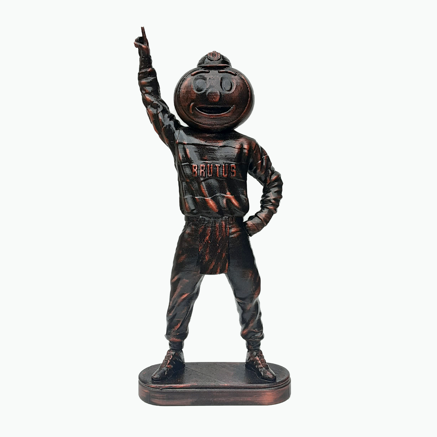 Collectible 10" Brutus the Buckeye Ohio State University Mascot in bronze finish