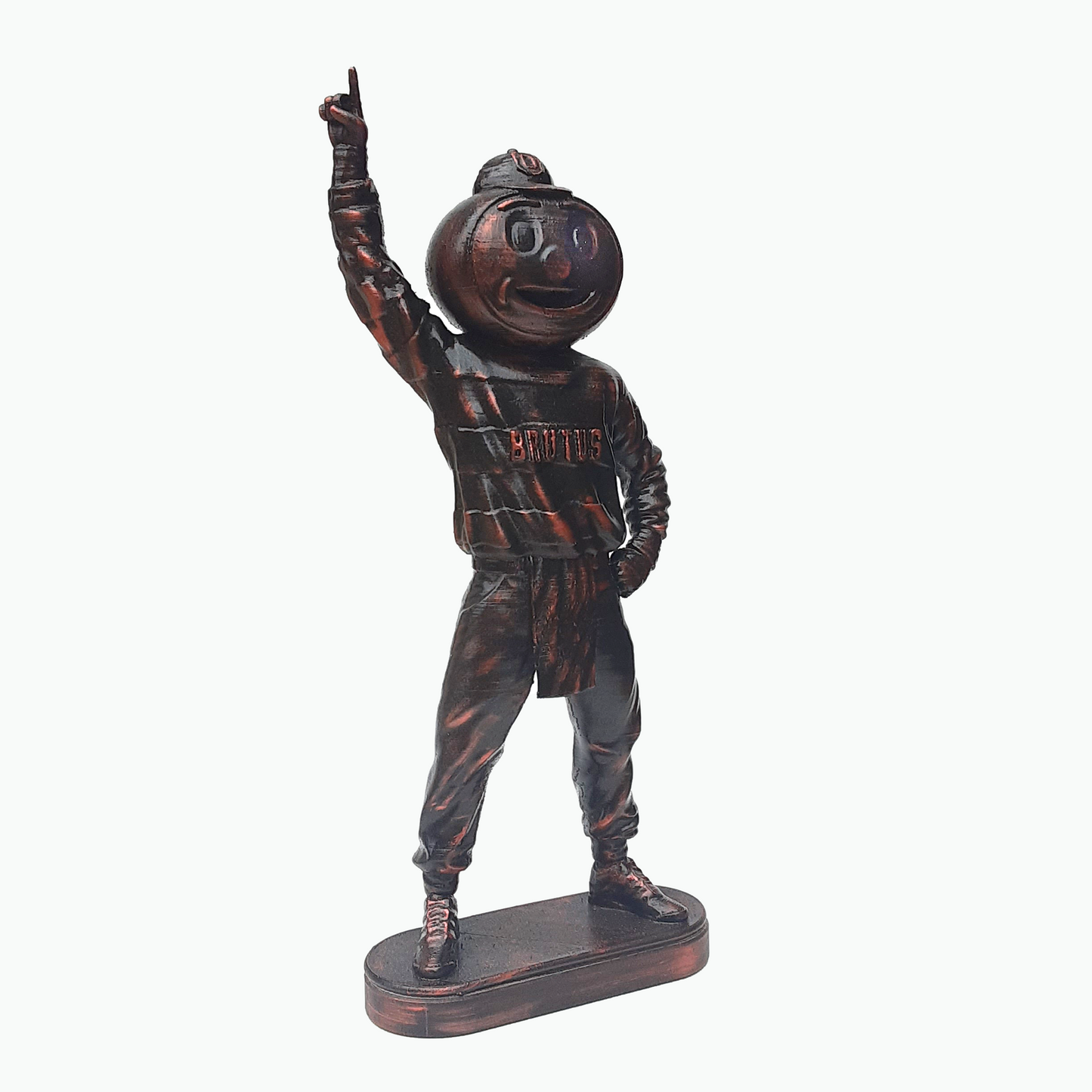 Collectible 10" Brutus the Buckeye Ohio State University Mascot in bronze finish