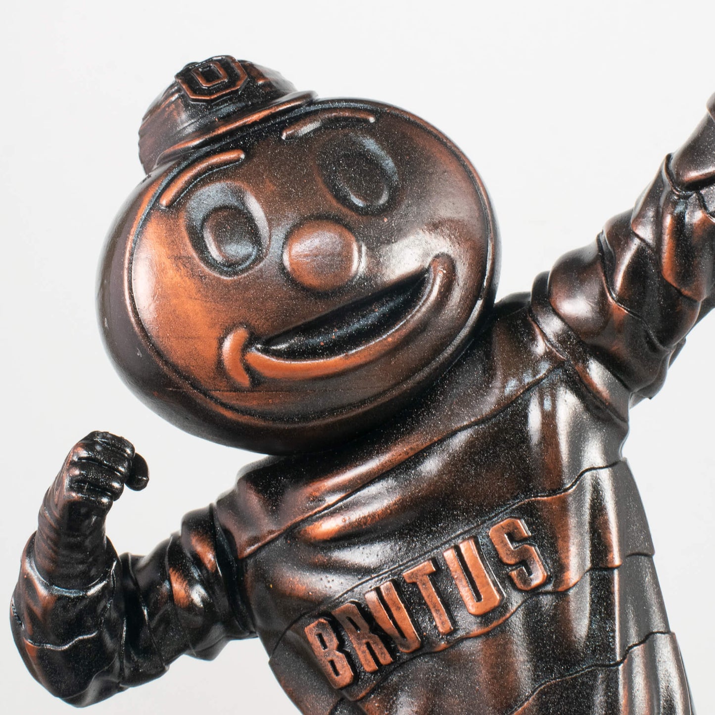 Collectible 10" Brutus the Buckeye lightning Ohio State University Figurine in bronze finish
