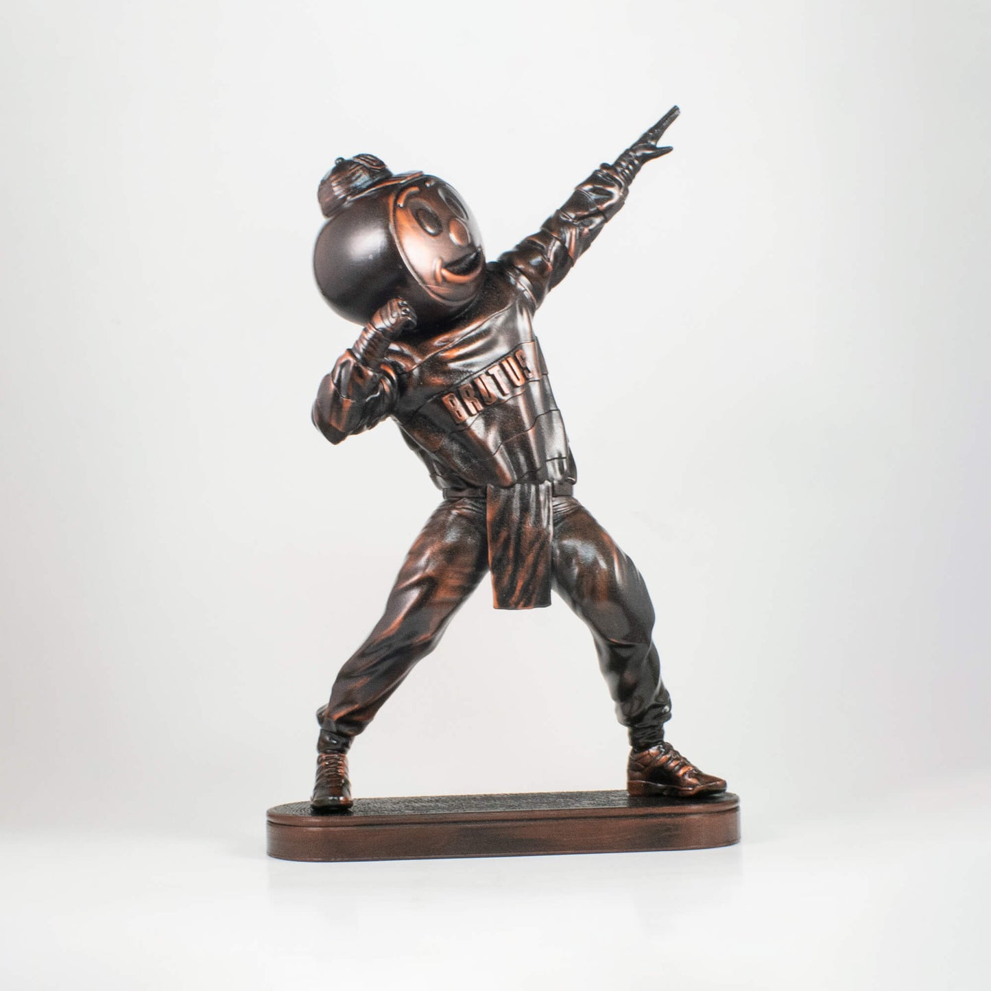 Collectible 10" Brutus the Buckeye lightning Ohio State University Figurine in bronze finish
