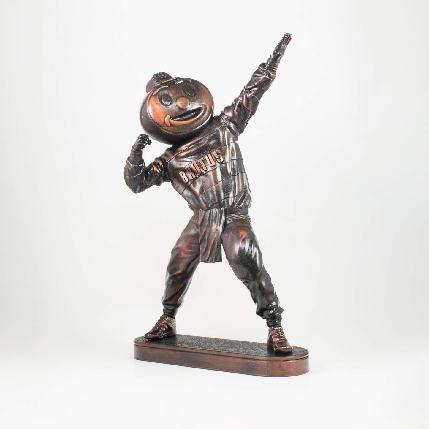 Collectible 10" Brutus the Buckeye lightning Ohio State University Figurine in bronze finish
