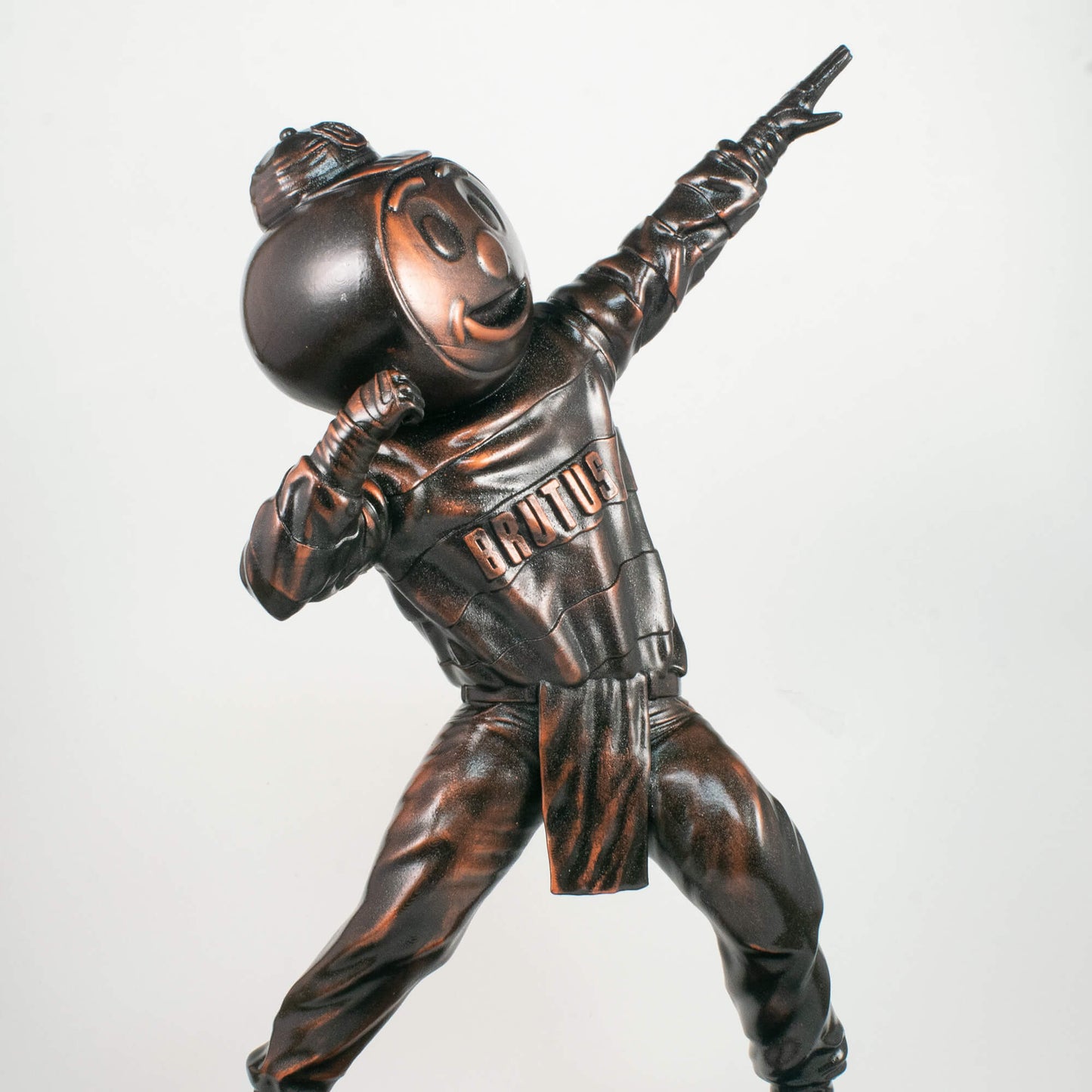 Collectible 10" Brutus the Buckeye lightning Ohio State University Figurine in bronze finish