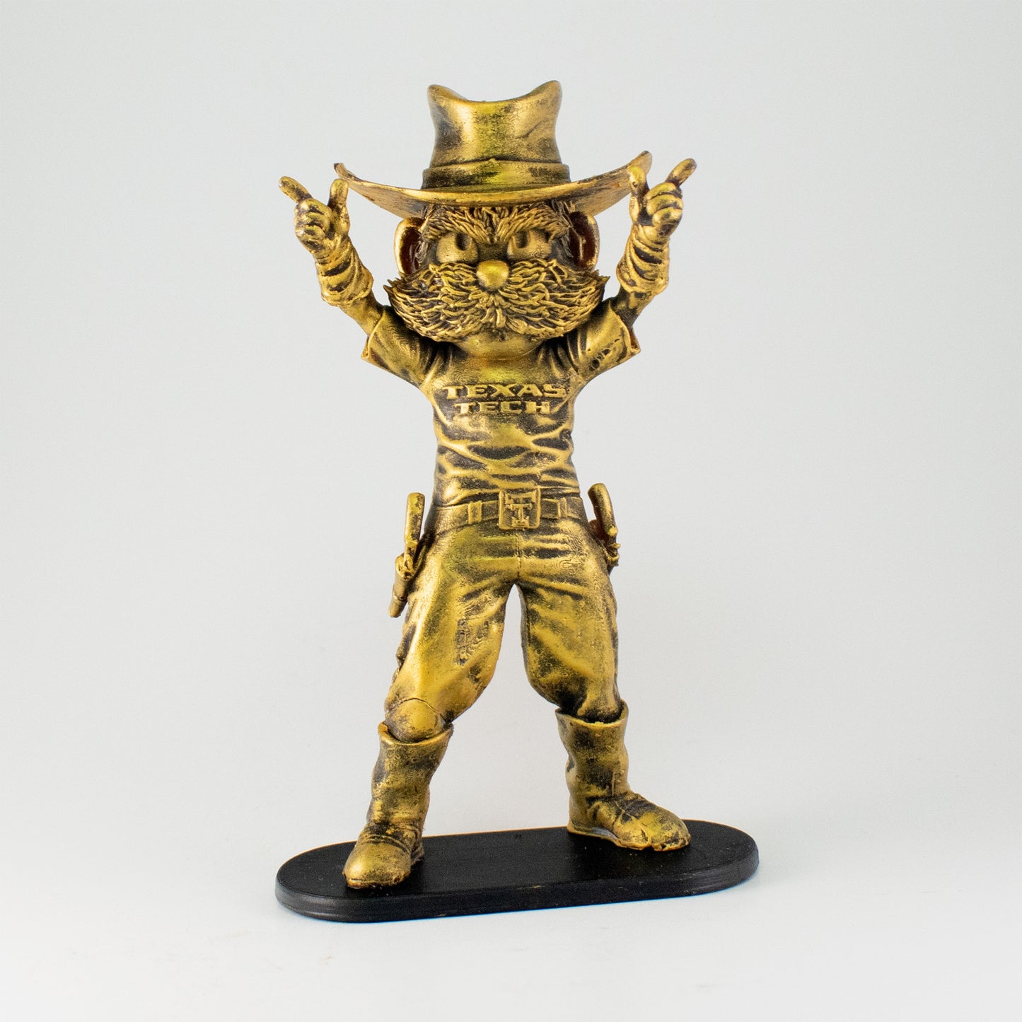 6" tall Collectible Raider Red, Texas Tech University Mascot in golden finish